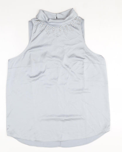 Womens UK Size 14 River Island Blue Basic Blouse