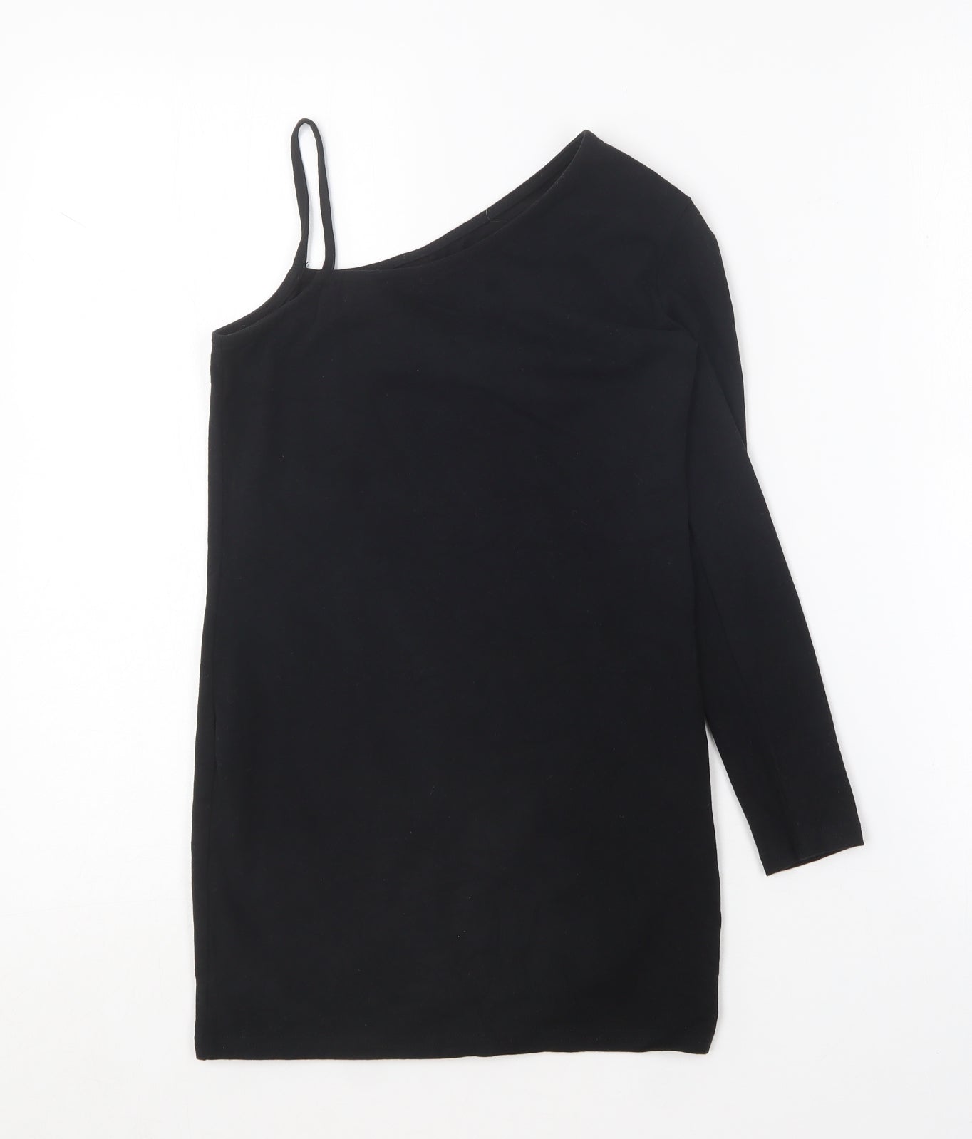 SheIn Girls Black  Cotton Mini  Size 10 Years  One Shoulder