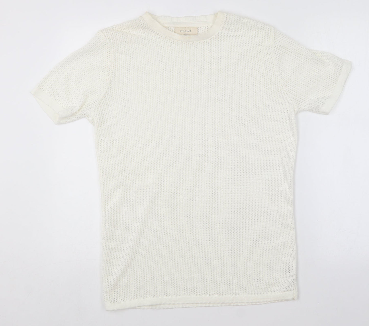 Womens UK Size S River Island White Pullover Jumper