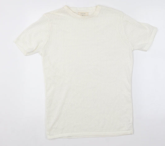Womens UK Size S River Island White Pullover Jumper