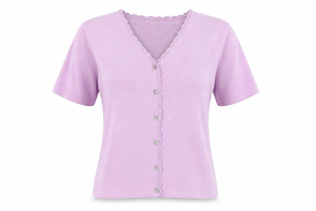 Womens UK Size M M&Co Purple Cardigan Jumper
