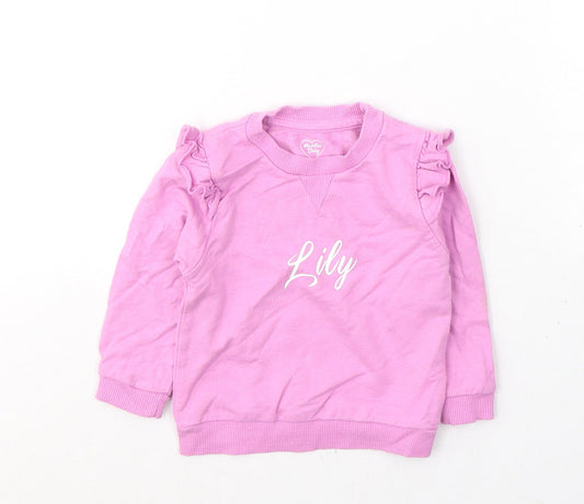 Studio Girls Pink  Cotton Pullover Jumper Size 6-9 Months  Pullover - LILY