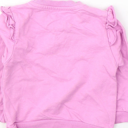 Studio Girls Pink  Cotton Pullover Jumper Size 6-9 Months  Pullover - LILY