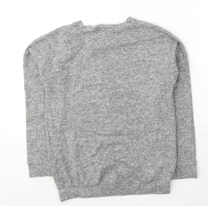 F&F Girls Grey Round Neck  Viscose Pullover Jumper Size 11-12 Years  Pullover - Unicorn