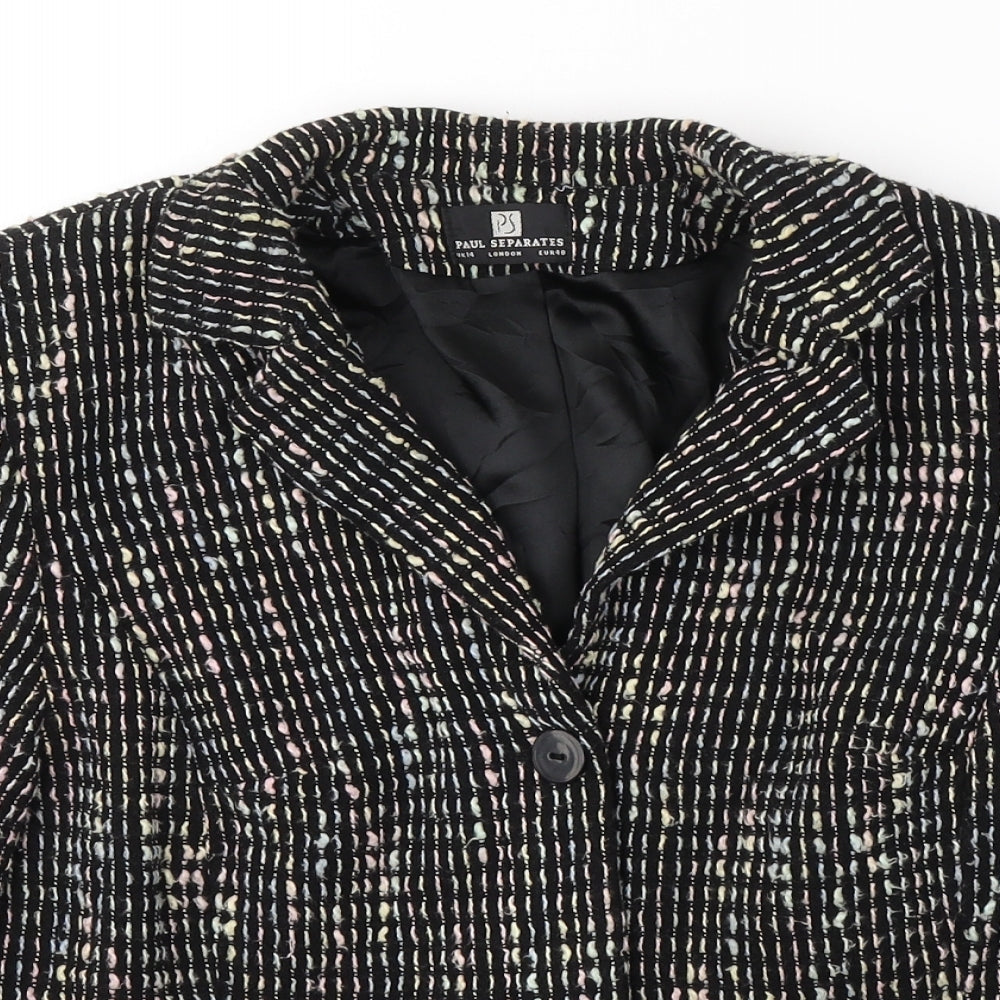 Womens UK Size 14 Paul Separates Black Pea Coat