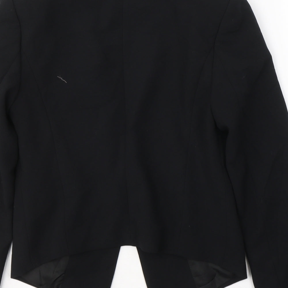 Topshop Womens Black  Polyester Jacket Blazer Size 6   - Open