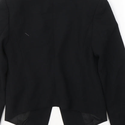 Topshop Womens Black  Polyester Jacket Blazer Size 6   - Open