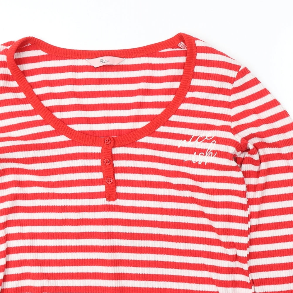 Womens UK Size 10 Boux Avenue Red Jersey T-Shirt