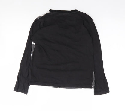 Primark Boys Black  Polyester Ringer T-Shirt Size 10-11 Years Crew Neck Pullover - Batman