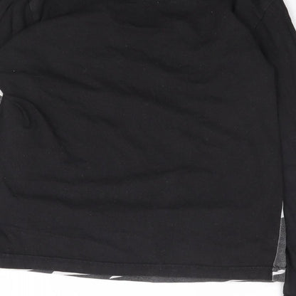 Primark Boys Black  Polyester Ringer T-Shirt Size 10-11 Years Crew Neck Pullover - Batman
