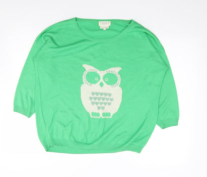 Womens UK Size 10 NEXT Green Pullover Jumper