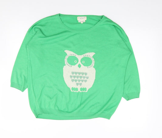 Womens UK Size 10 NEXT Green Pullover Jumper