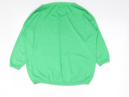 Womens UK Size 10 NEXT Green Pullover Jumper