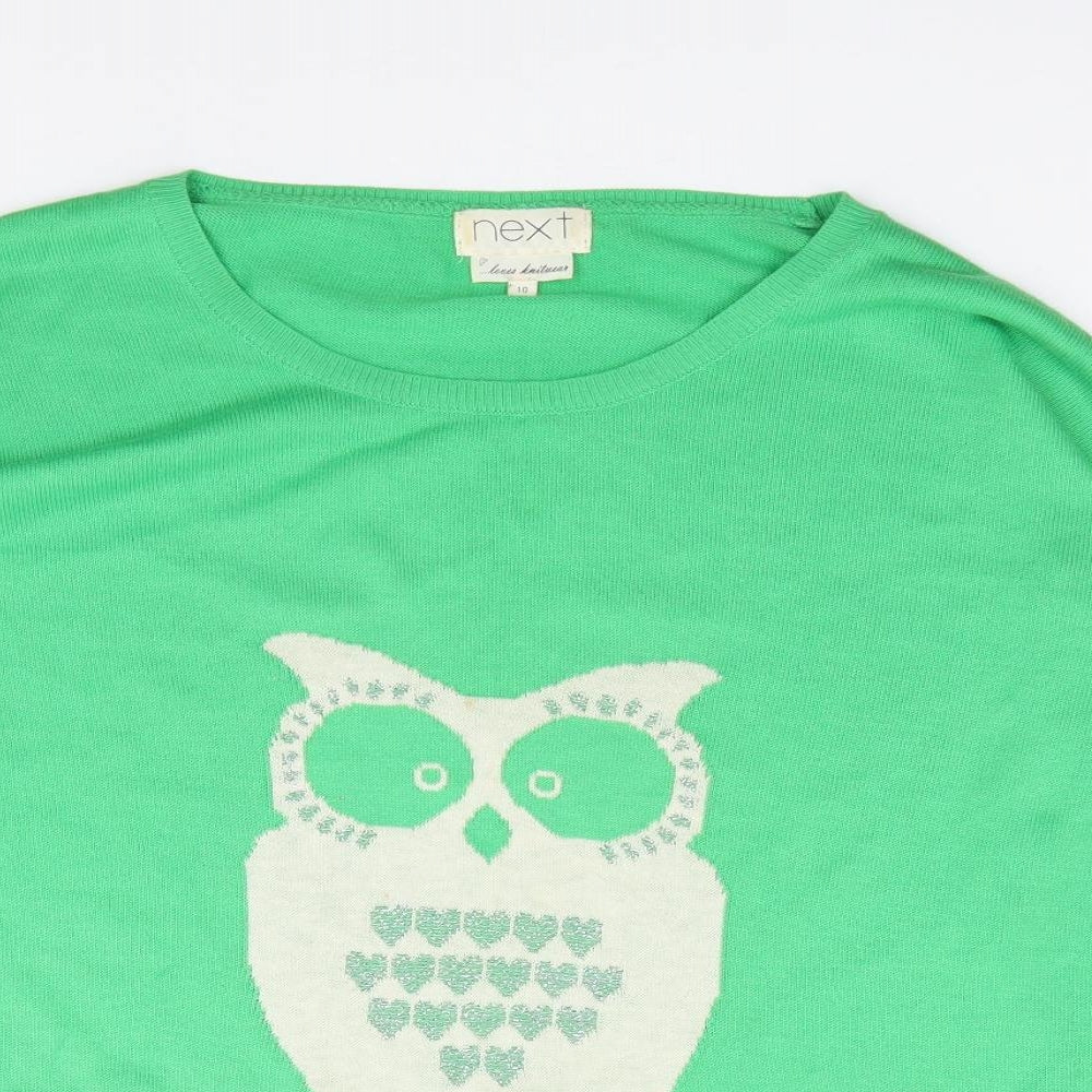 Womens UK Size 10 NEXT Green Pullover Jumper