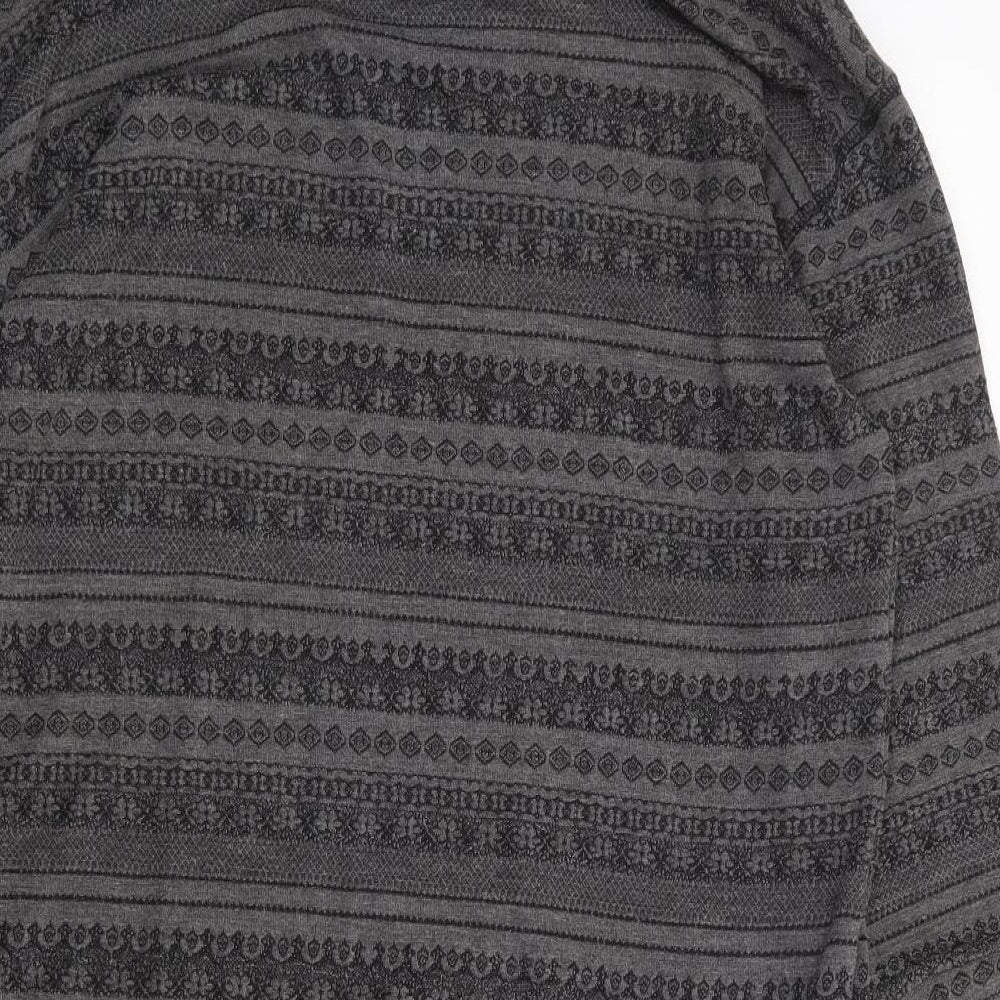 River Island Womens Grey Geometric Polyester Jumper Dress  Size 14  Roll Neck Pullover