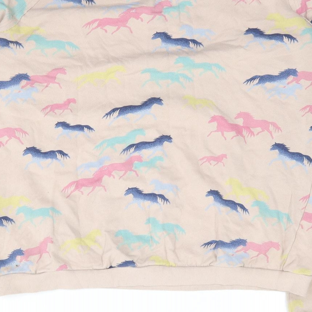 H&M Girls Multicoloured Geometric 100% Cotton Pullover Sweatshirt Size 15 Years  Pullover - Unicorn