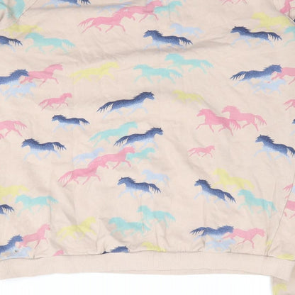 H&M Girls Multicoloured Geometric 100% Cotton Pullover Sweatshirt Size 15 Years  Pullover - Unicorn