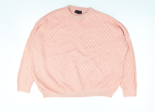 Womens UK Size 8 Topshop Pink Pullover Jumper