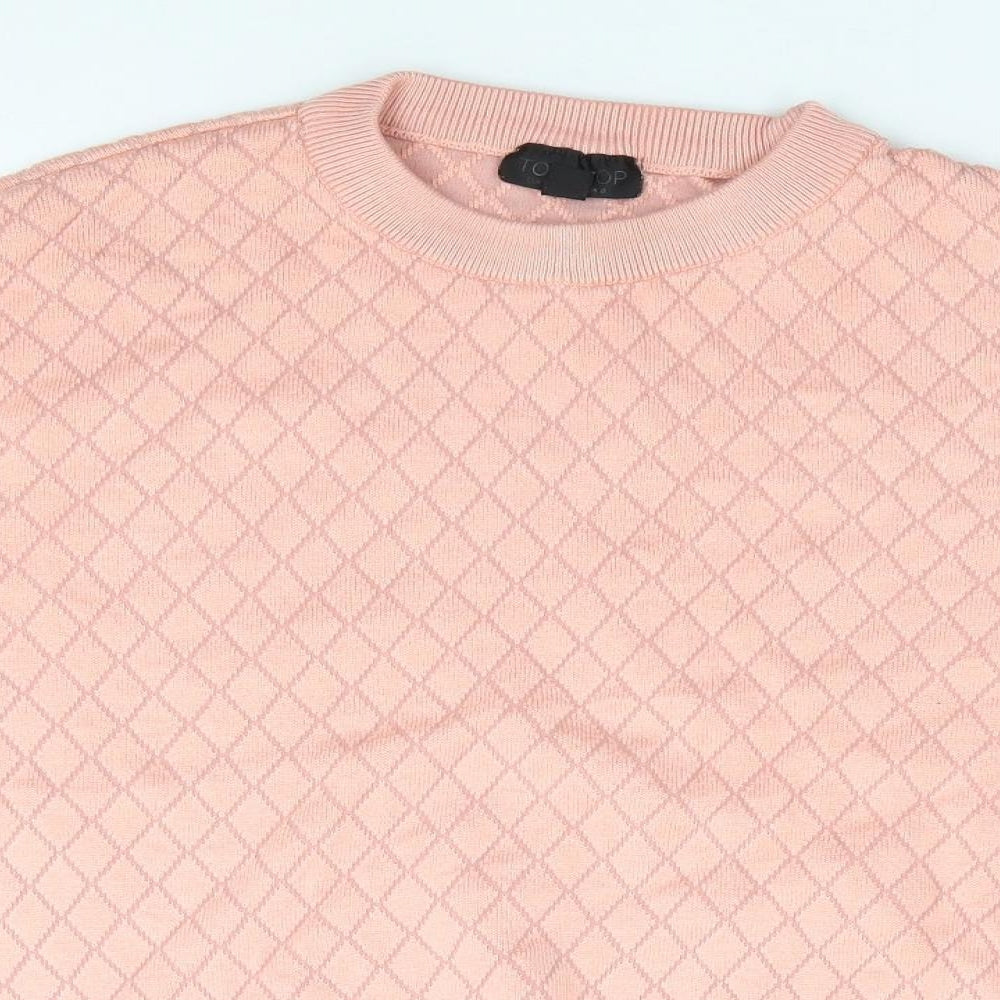 Womens UK Size 8 Topshop Pink Pullover Jumper