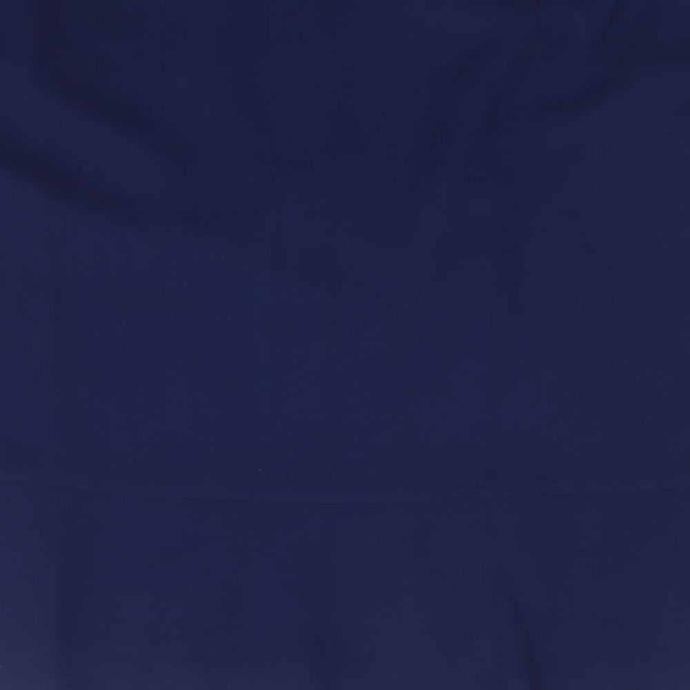 Crealine Womens Blue  Polyester Flare Skirt Size 24   Zip