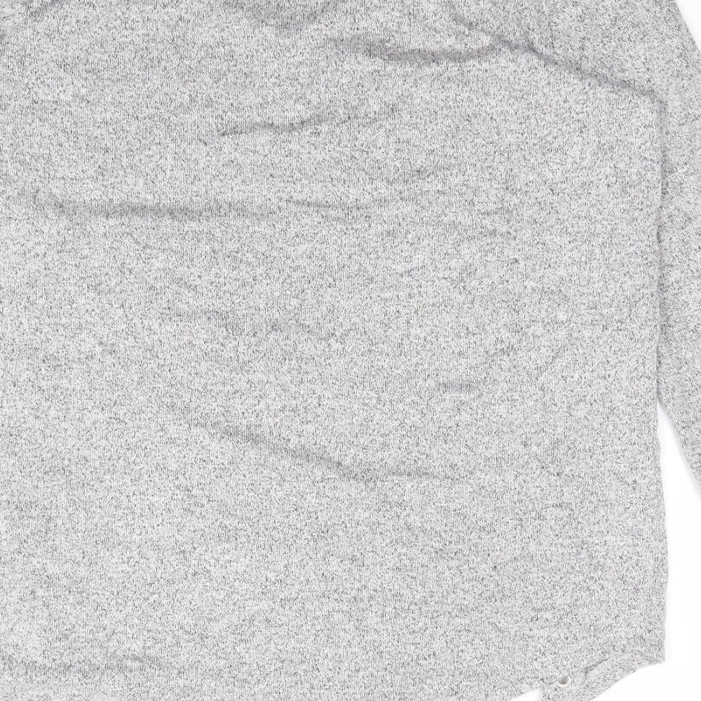 Womens UK Size 12 Papaya Grey Jersey T-Shirt