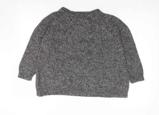 Womens UK Size 10 Topshop Grey Pullover Jumper