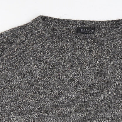 Womens UK Size 10 Topshop Grey Pullover Jumper