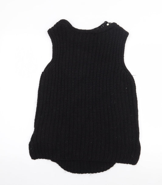 Womens UK Size S Zara Black Pullover Jumper