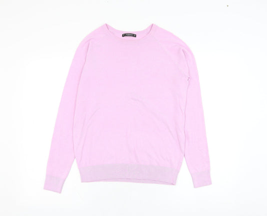 Dunnes Stores Womens Pink Round Neck  Viscose Pullover Jumper Size M