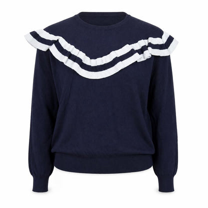 J.M.5 Womens Blue Round Neck  Viscose Pullover Jumper Size M