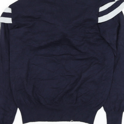 J.M.5 Womens Blue Round Neck  Viscose Pullover Jumper Size M
