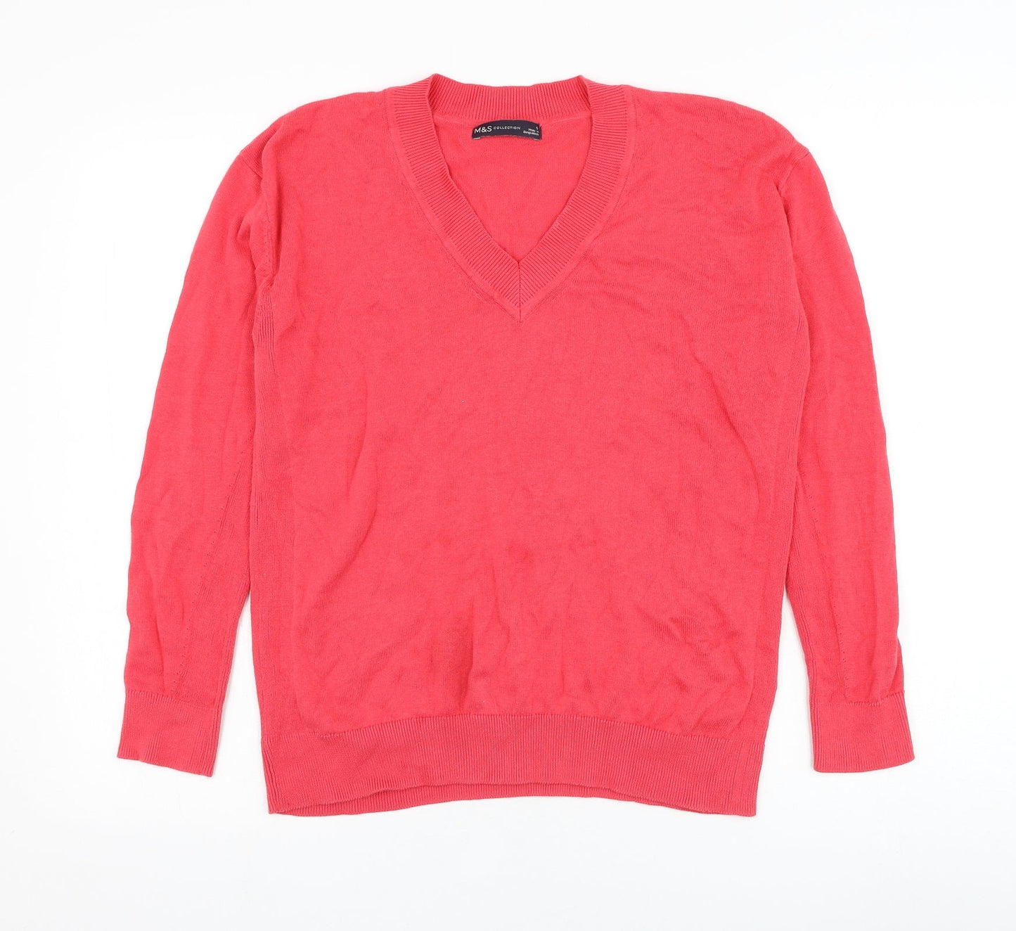 Womens UK Size S Marks and Spencer Pink Pullover Jumper