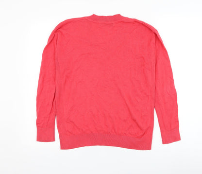 Womens UK Size S Marks and Spencer Pink Pullover Jumper
