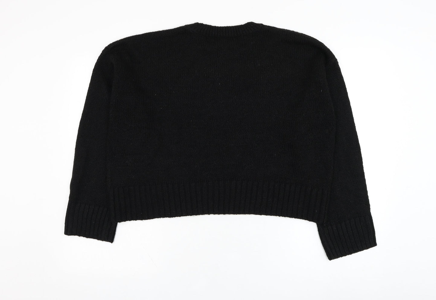Womens UK Size L New Look Black Pullover Jumper