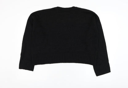 Womens UK Size L New Look Black Pullover Jumper