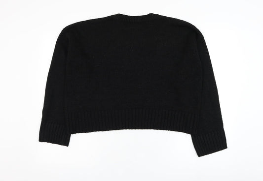Womens UK Size L New Look Black Pullover Jumper