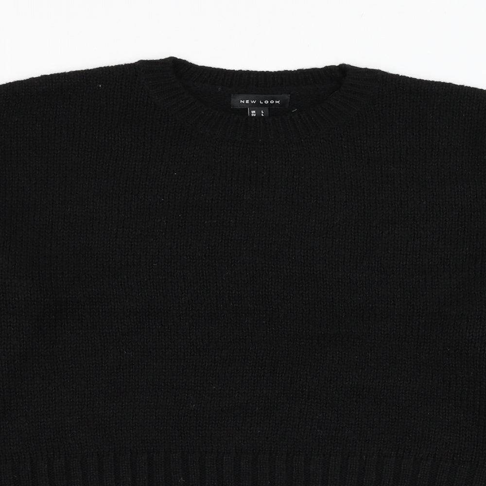 Womens UK Size L New Look Black Pullover Jumper