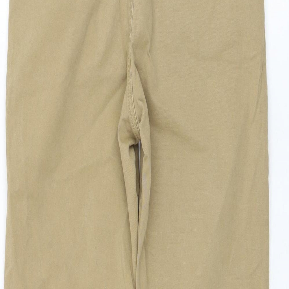 NEXT Boys Brown  Cotton Capri Jeans Size 9 Months  Regular Zip