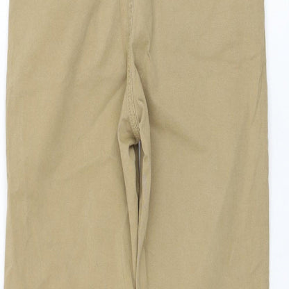 NEXT Boys Brown  Cotton Capri Jeans Size 9 Months  Regular Zip