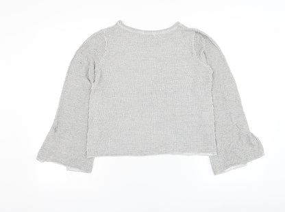 Womens UK Size S Zara White Pullover Jumper
