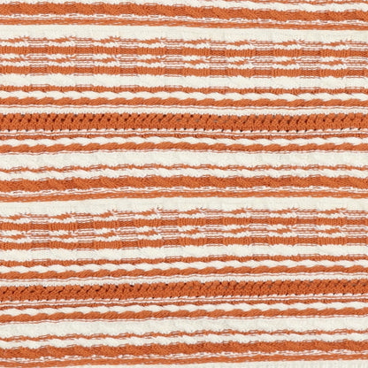 Miss Selfridge Womens Orange Round Neck Striped Acrylic Pullover Jumper Size 6
