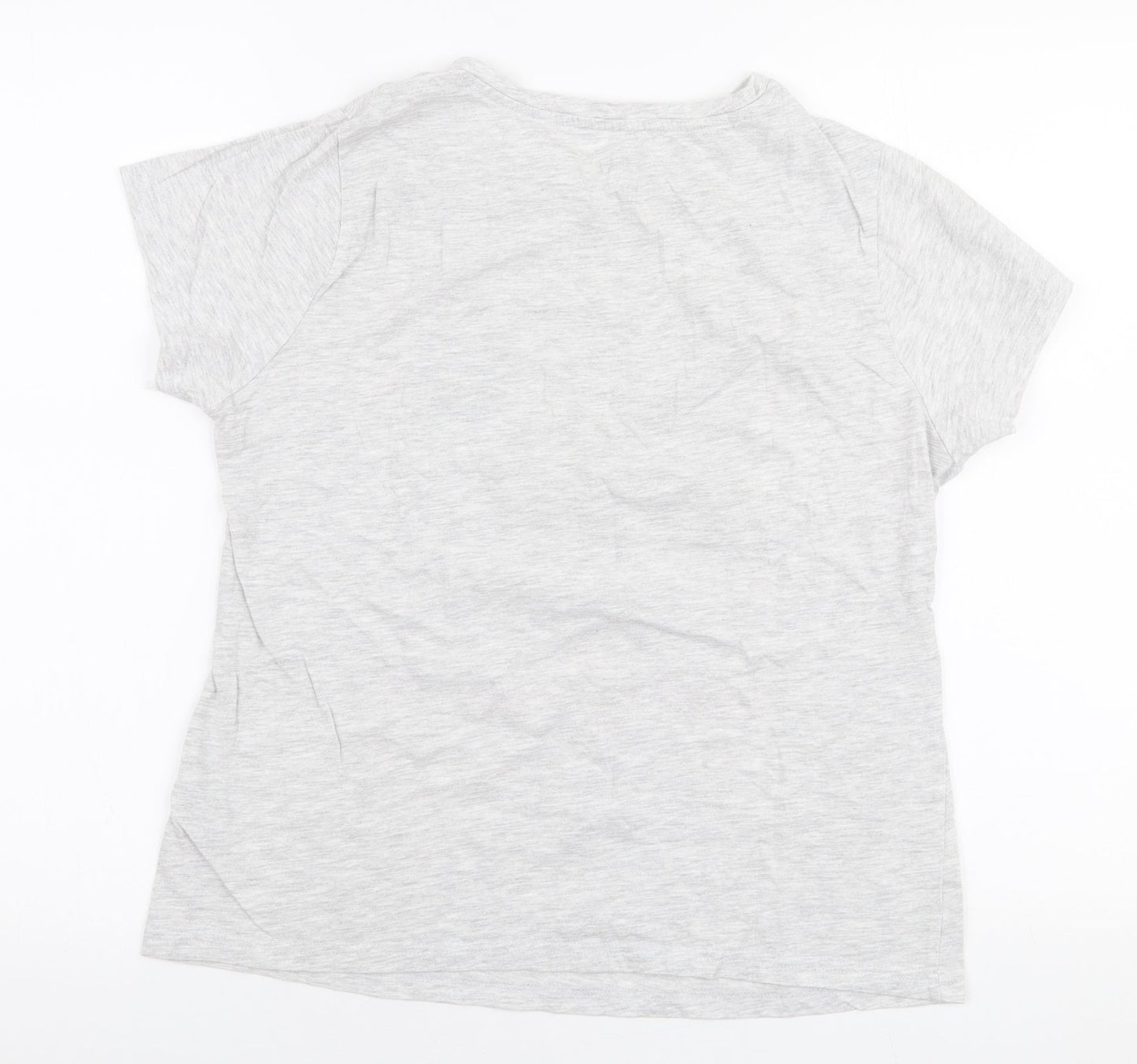 Primark Womens Grey  Cotton Jersey T-Shirt Size S Round Neck - Mickey mouse