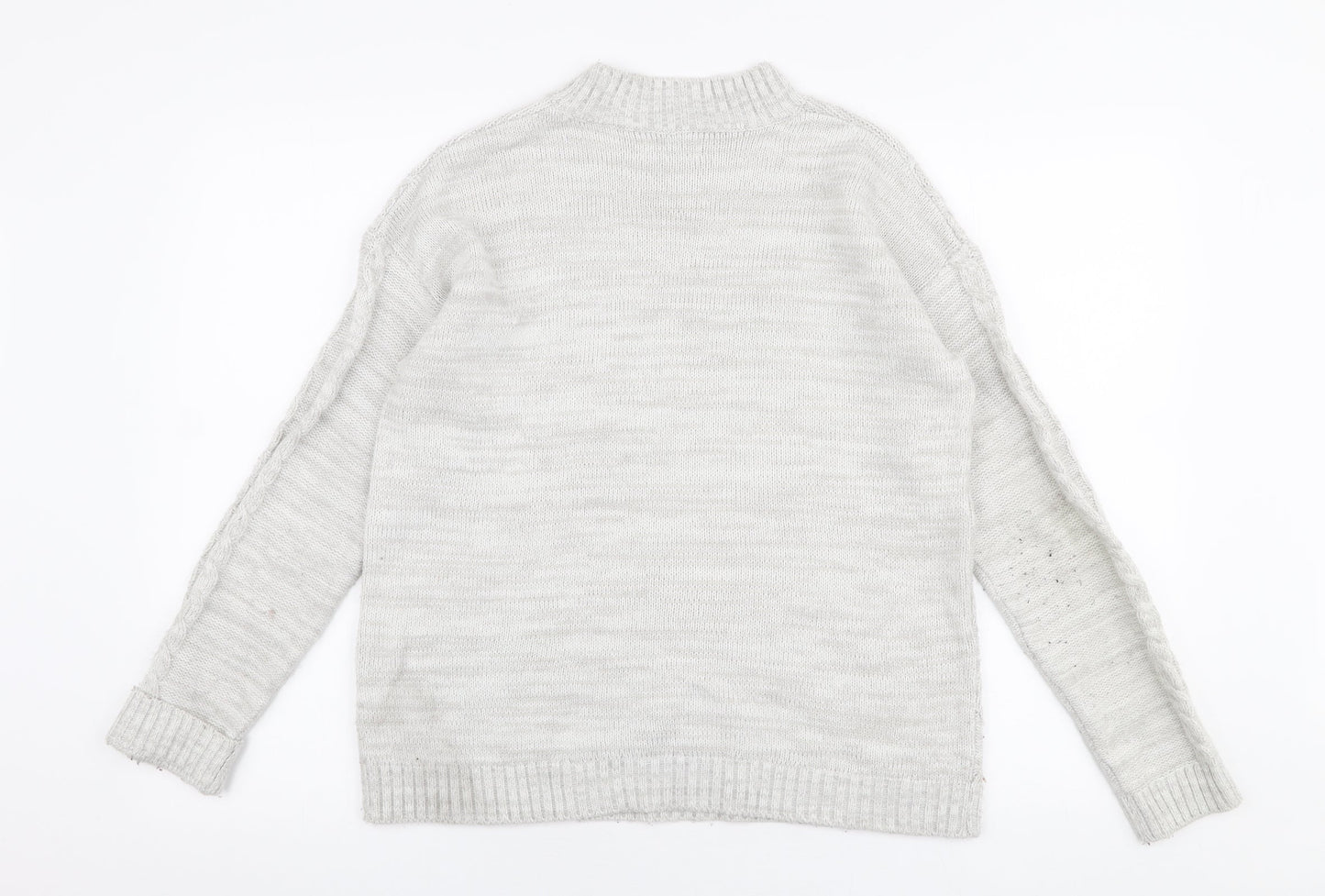 Womens UK Size M Papaya Grey Pullover Jumper
