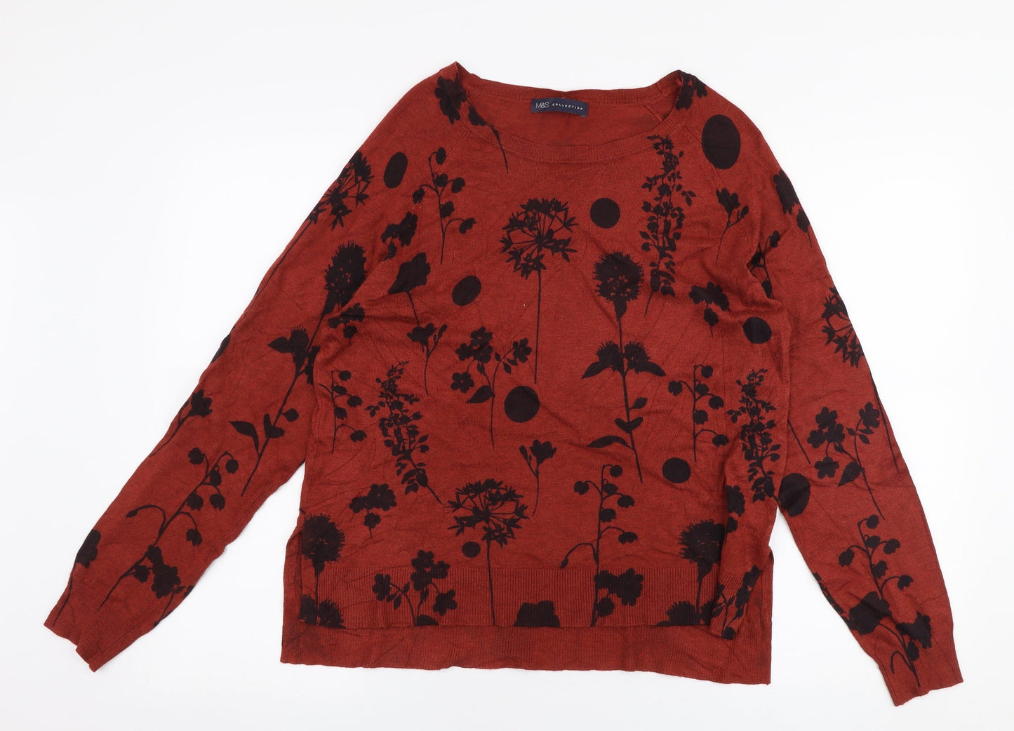 Womens UK Size 14 Marks and Spencer Red Pullover Jumper