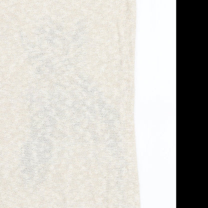 G21 Womens Beige Round Neck  Cotton Vest Jumper Size 10   - Giraffe