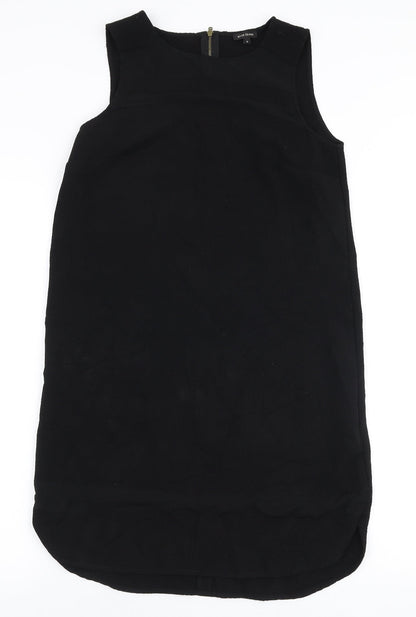 River Island Womens Black  Polyester A-Line  Size 8  Round Neck Zip