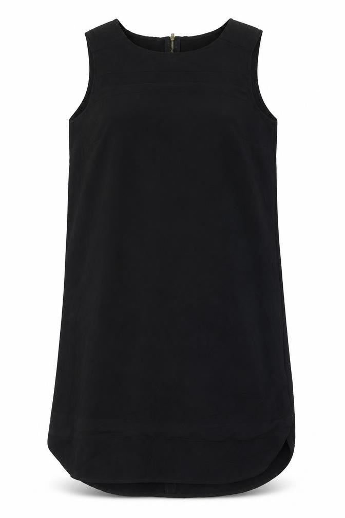 River Island Womens Black  Polyester A-Line  Size 8  Round Neck Zip