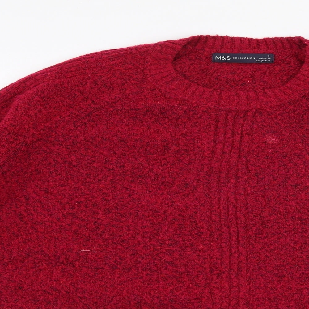 Womens UK Size L Marks and Spencer Pink Pullover Jumper
