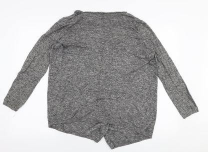 Womens UK Size 10 New Look Grey Cardigan Jumper