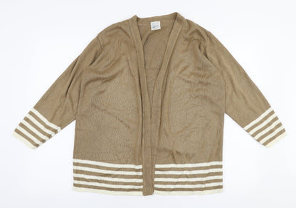 Womens UK Size 10 Amari Brown Cardigan Jumper